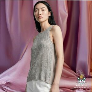 MLV Shimmering Silver Swing Tank Top, S/M